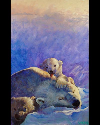 SUMMER NIGHT  - acrylique & vernis 