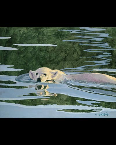 at least here I am !  - acrylique & vernis 