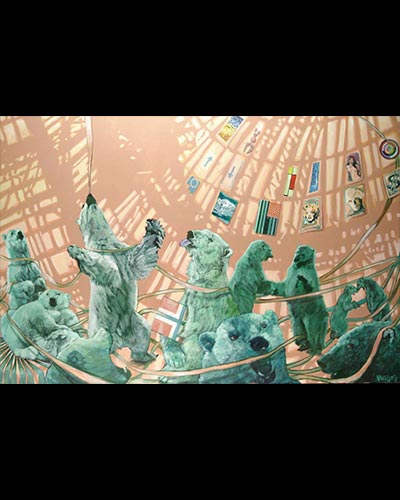 artdealers do shopping in Grand Palais - huile sur acrylique & vernis 