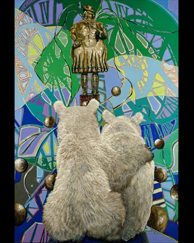 OLIVIER & MARIE-FRANCE ATTACKED BY ART - acrylique & vernis 