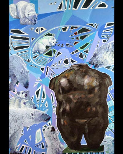 BOTTERO managed at least to be profiled on CHAMPS-ELYSEES - acrylique & vernis 