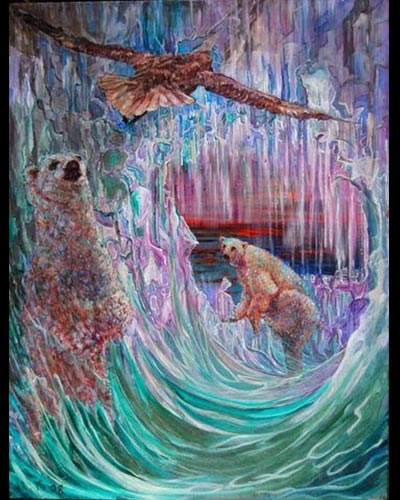 last stop  - acrylique & vernis 