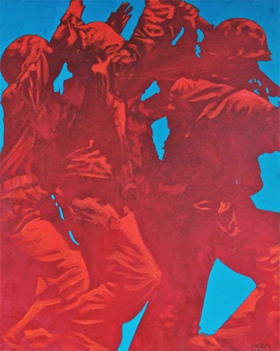 SOLDATS N°3 - acrylique & vernis 