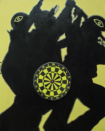 SOLDATS N°6  - acrylique & vernis 