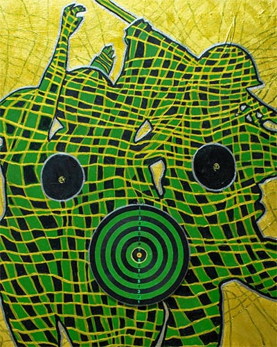 SOLDATS N°7  - acrylique & vernis 