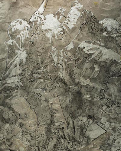 SOLDATS N°10 - acrylique & vernis 