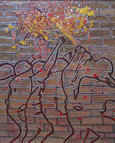 SOLDATS N°28 - acrylique & vernis 