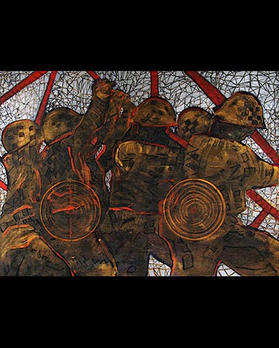 SOLDATS N°31 - acrylique & vernis 