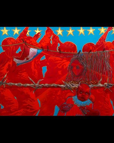 SOLDATS N°32 - KOSOVO  - acrylique & vernis 