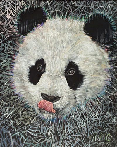 French KISS n°5  - acrylique & vernis 