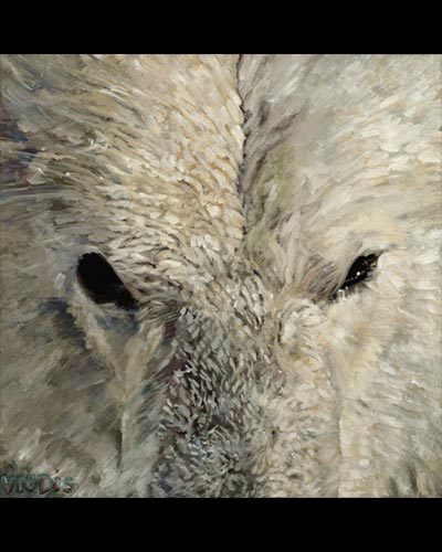 THE KILLER (LA MORT BLANCHE) - acrylique & vernis  -  80 X 80