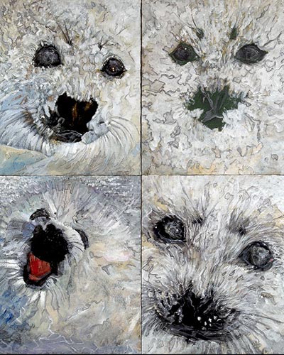 GUESS WHO IS COMMING FOR LUNCH - acrylique & vernis 