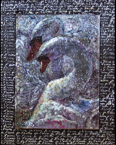 JEG ELSKER DEG  - acrylique & vernis 