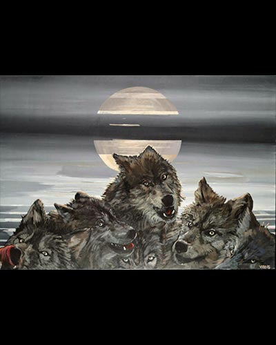 hooligans from the North  - acrylique & vernis 