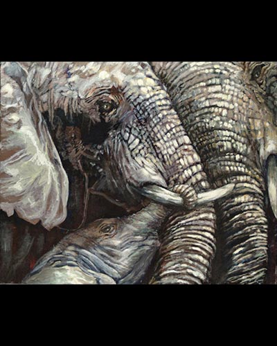 family reunion   - acrylique & vernis 