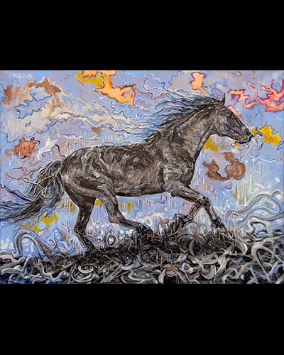 LAETITIA - acrylique & vernis 