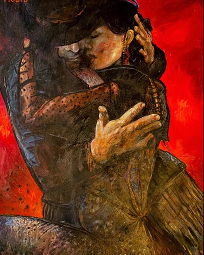 CASANOVA - huile sur acrylique & vernis 