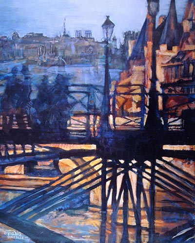 LE PONT DES ARTS - acrylique & vernis  