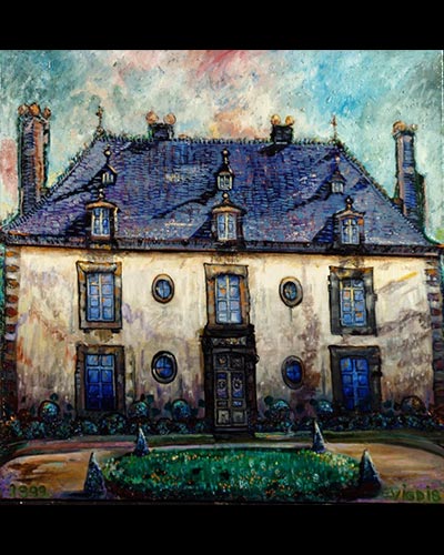 RAVILLIERS MAISON DE PIRATES, BRETAGNE - acrylique & vernis 