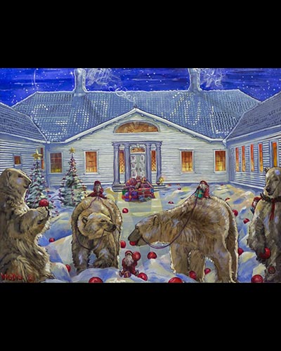 GOD JUL PÅ ANDØN - acrylique & vernis 