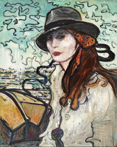 ETE EN BRETAGNE AVEC ROBIN - acrylique & vernis 