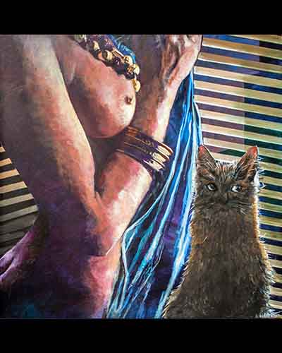 SOIR AU MARRAKECH - acrylique & vernis 