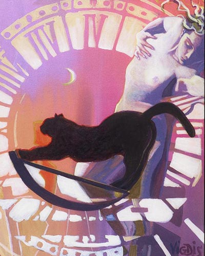 NUE ROSE D'ORSAY - acrylique & vernis 