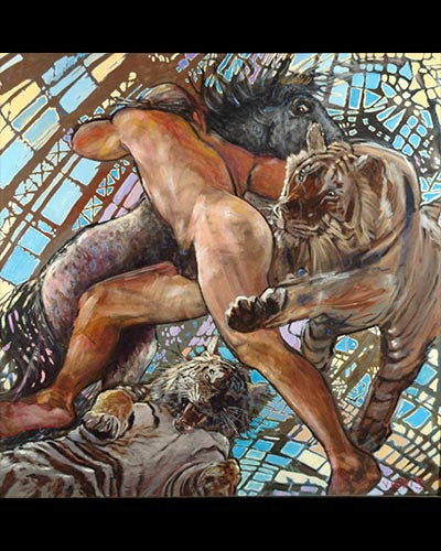 ARTISTE DESESPERE  - acrylique & vernis 