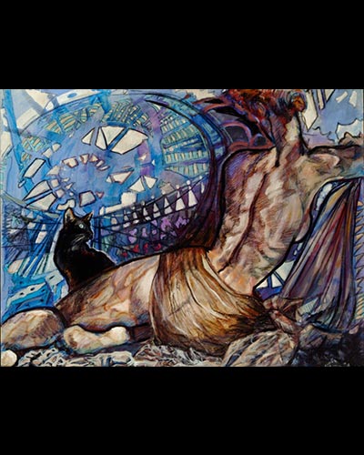 MRS JOHNSON - acrylique & vernis 