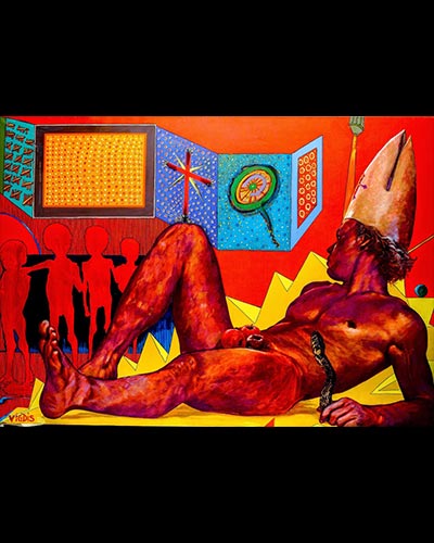 SOLDATS N°36 - pape - acrylique & vernis 