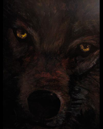 LE REGARD NOIR - acrylique & vernis  