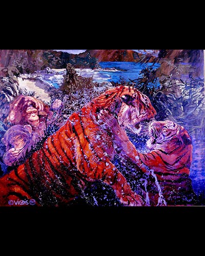 JE T'AIME MOI NON PLUS - acrylique & vernis 