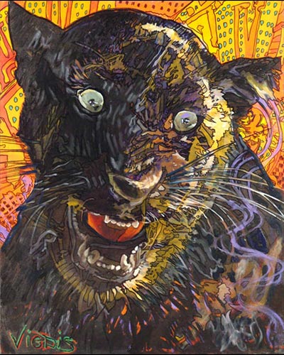 JE M' ARRÊTE DE FUMER !!!( 1994) - acrylique & vernis  & feutre