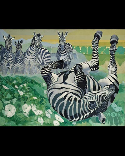 LE WEEK END APPROCHE A GRANDES PATTES - acrylique & vernis 