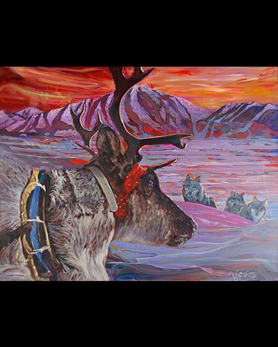 LAISSEZ-MOI SEUL - acrylique & vernis 