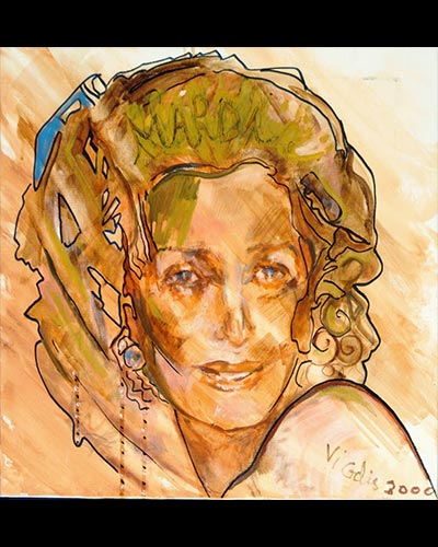 FLORENCE VAN DER KEMP - MARDI - acrylique & vernis 