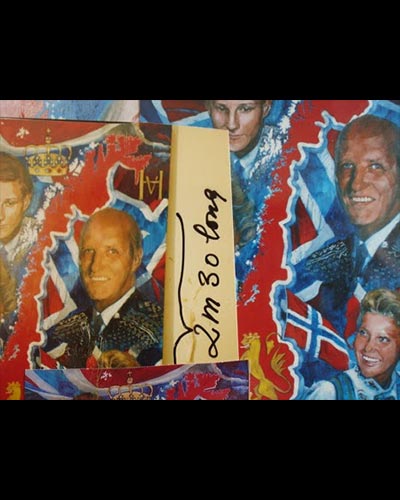 LA FAMILLE ROYALE NORVEGIENNE - acrylique & vernis 