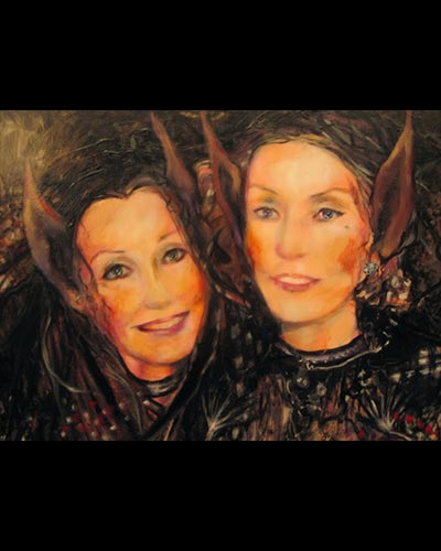 MOR OG DATTER - acrylique & vernis 