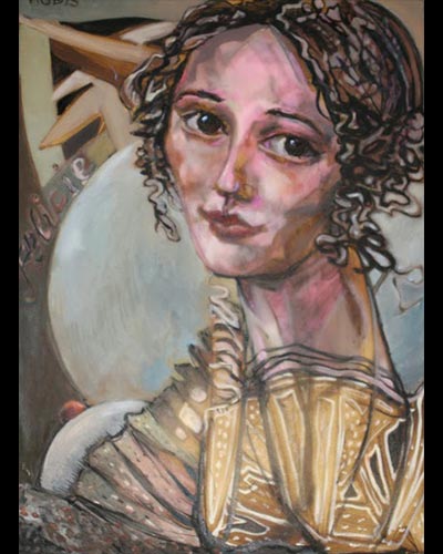 PREGNANT FELECIE BULL - acrylique & vernis 