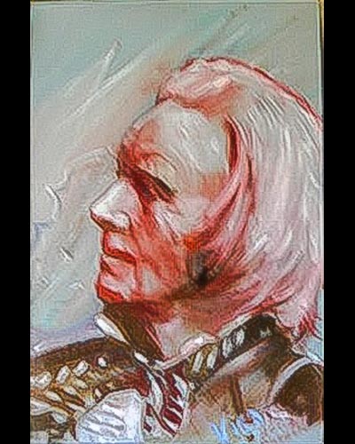 ELDERLY OLE BULL - acrylique & vernis 