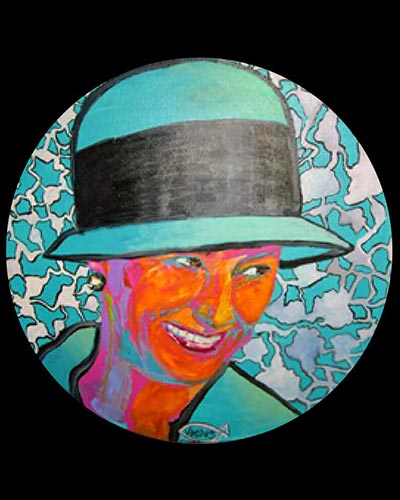 Reine Sonia de Norvège - acrylique & vernis 