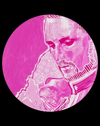 HAAKON DE NORVEGE ET LOUISE - ALEKSANDRA - acrylique & vernis 