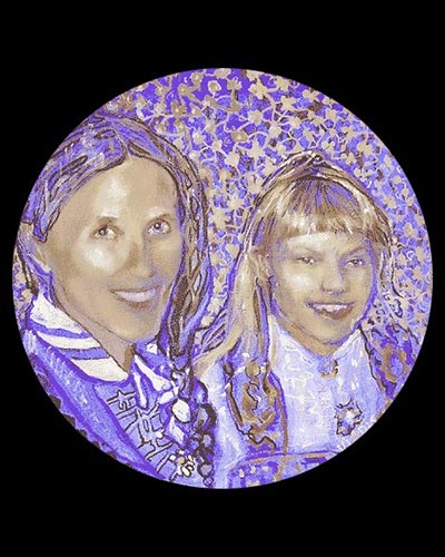 FRU TJESSEM-HØYBO OG METTE - MARIT - acrylique & vernis 