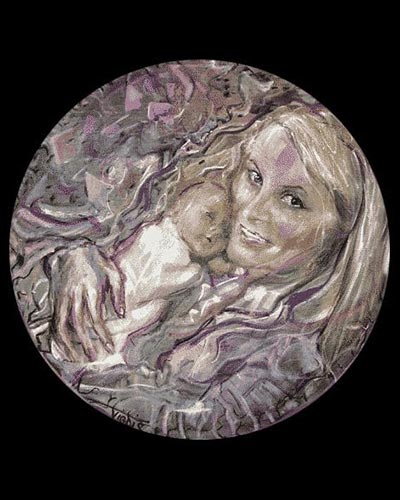 Les deux futurs reines de la Norvège - acrylique & vernis 