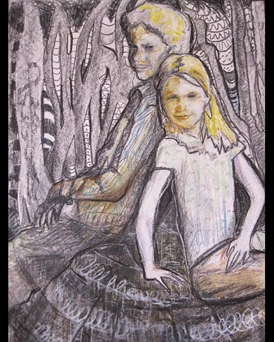 Edouard et Laeticia - crayon