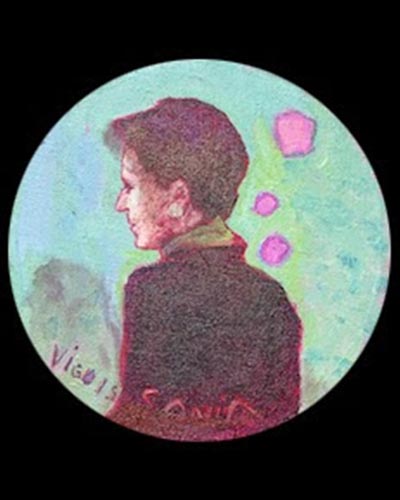 QUEEN SONJA OF NORWAY - acrylique & vernis 