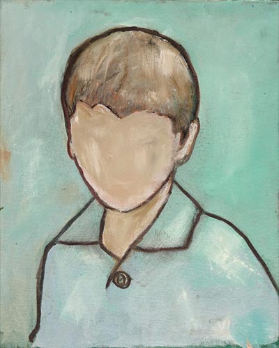 Portrait d'un garçon - acrylique & vernis 