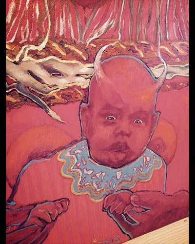 ENFANT DE KOSOVO - acrylique & vernis 