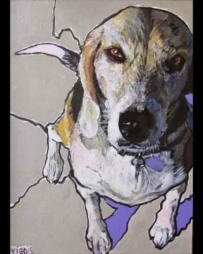 DOG DAX - acrylique & vernis 